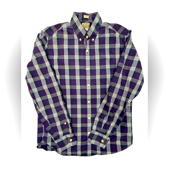 J Crew long sleeve size Men’s medium button down shirt/purple/slim fit/preppy - Picture 6 of 7